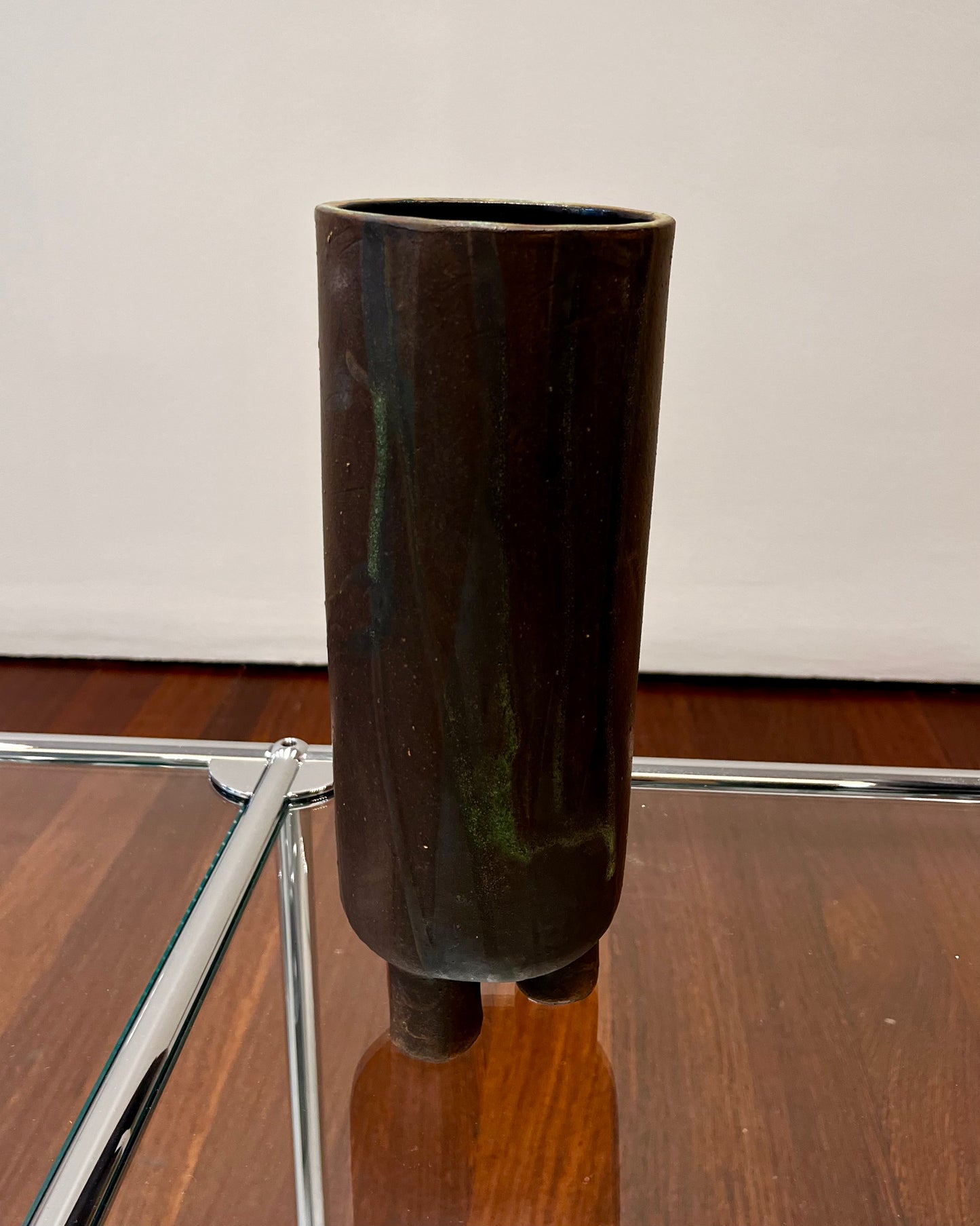 Tripod Vase, Black-Green, Tall