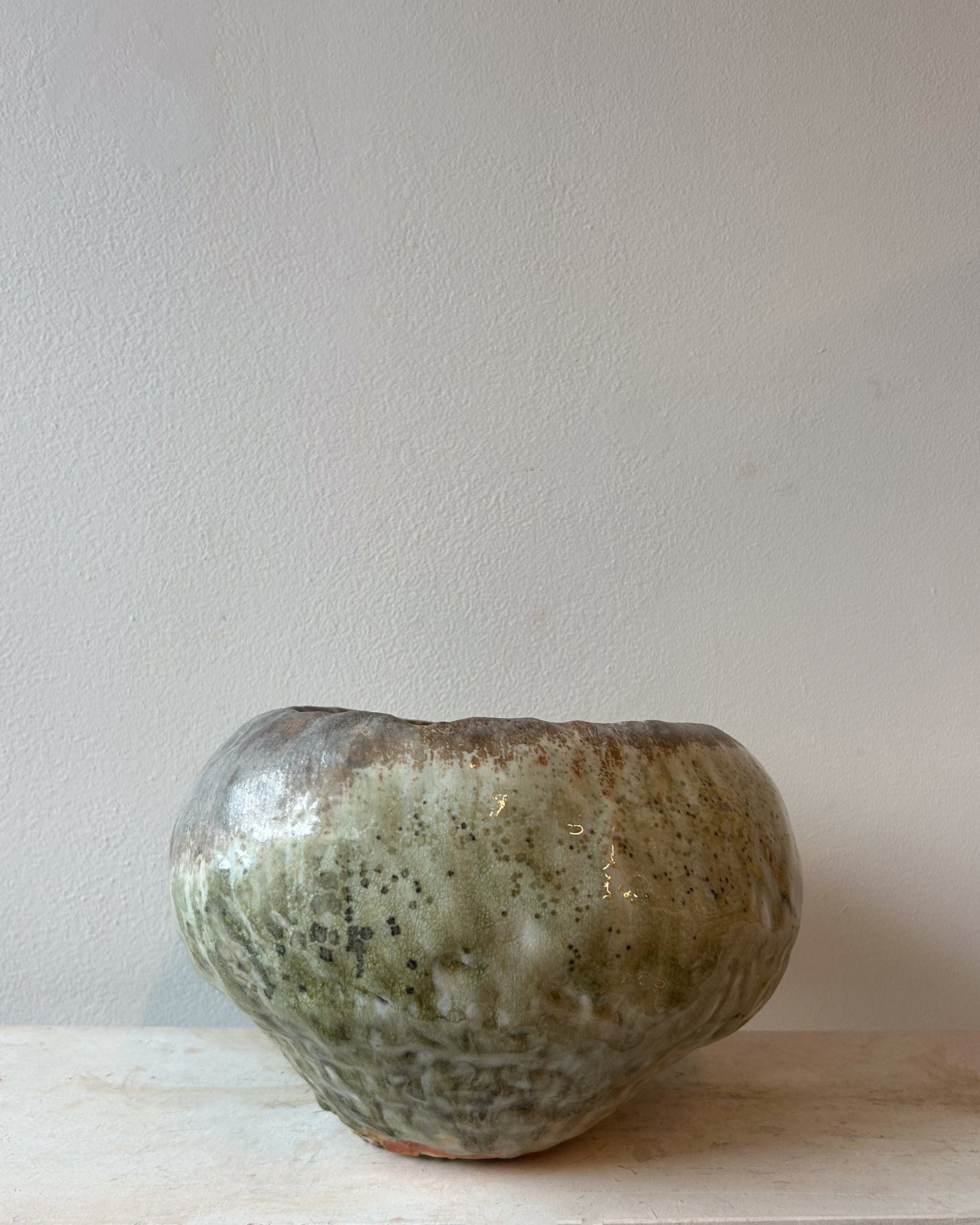 Wood-Fired Porcelain Moon Vessel No. 4