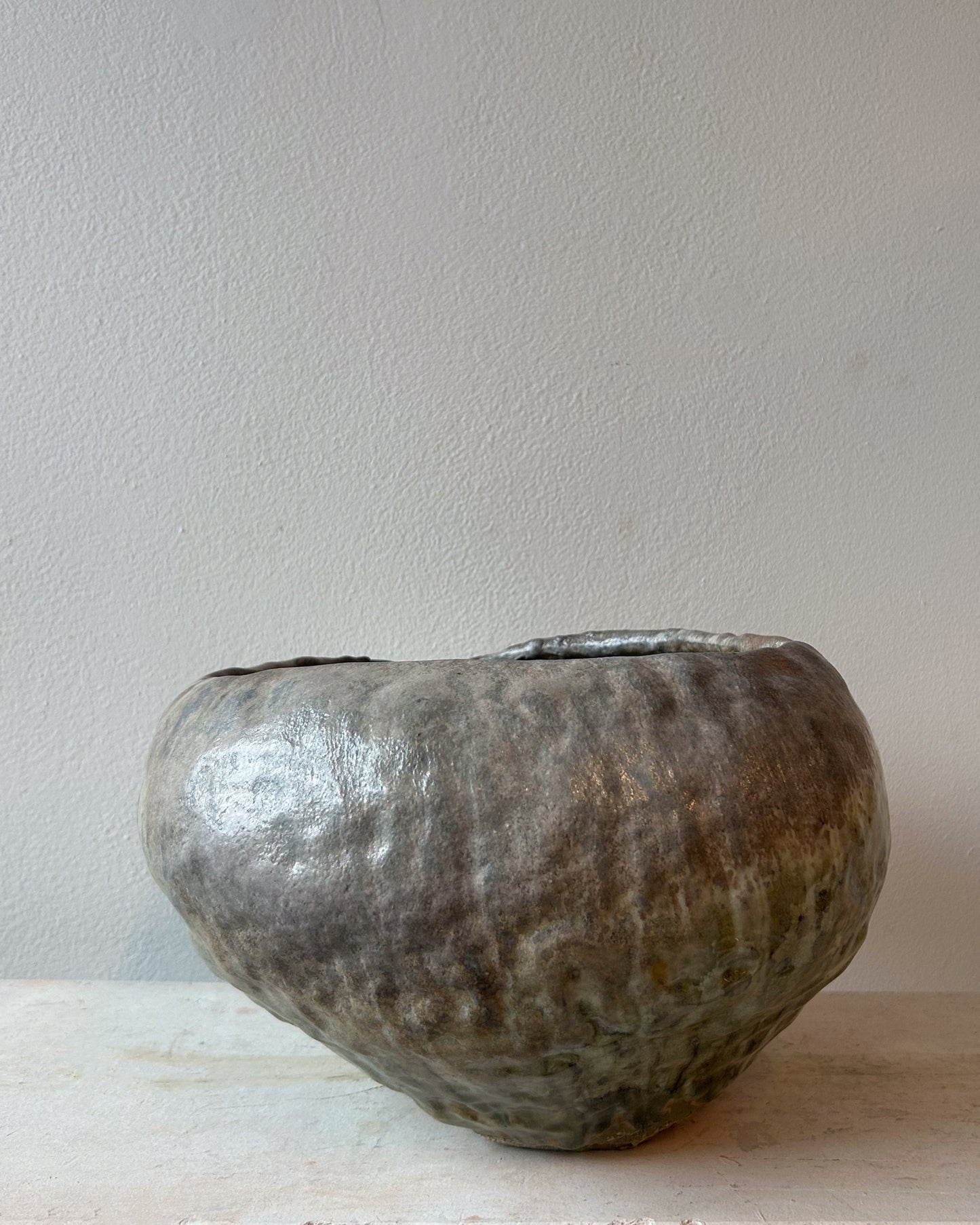 Wood-Fired Porcelain Moon Vessel No. 4