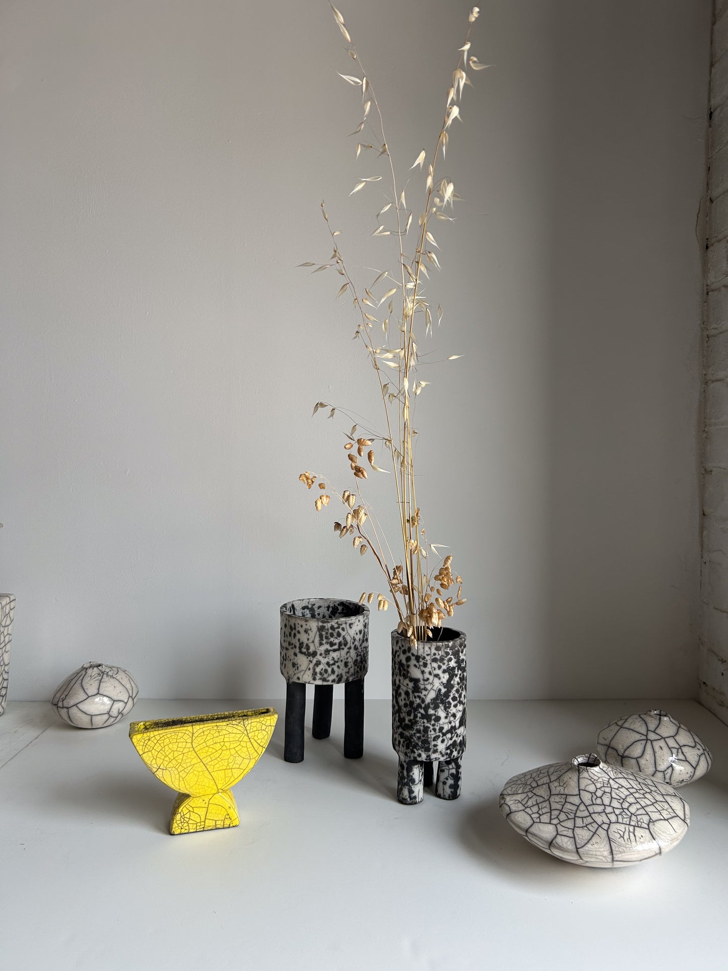 Raku-Fired Ikebana Vase, Small