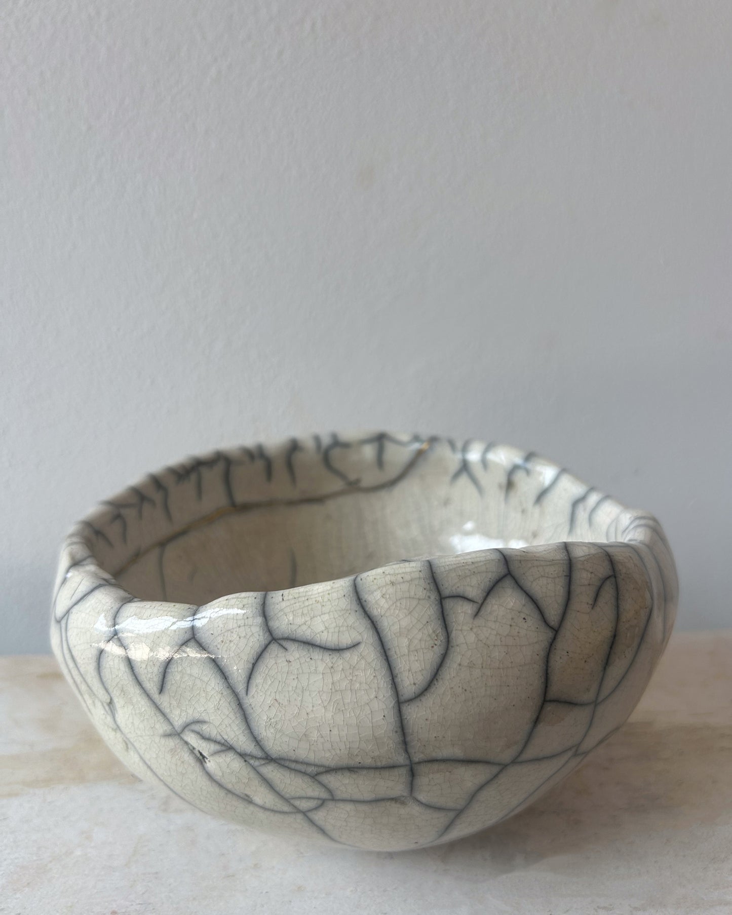 Raku-fired Bowl, Kintsugi-repaired