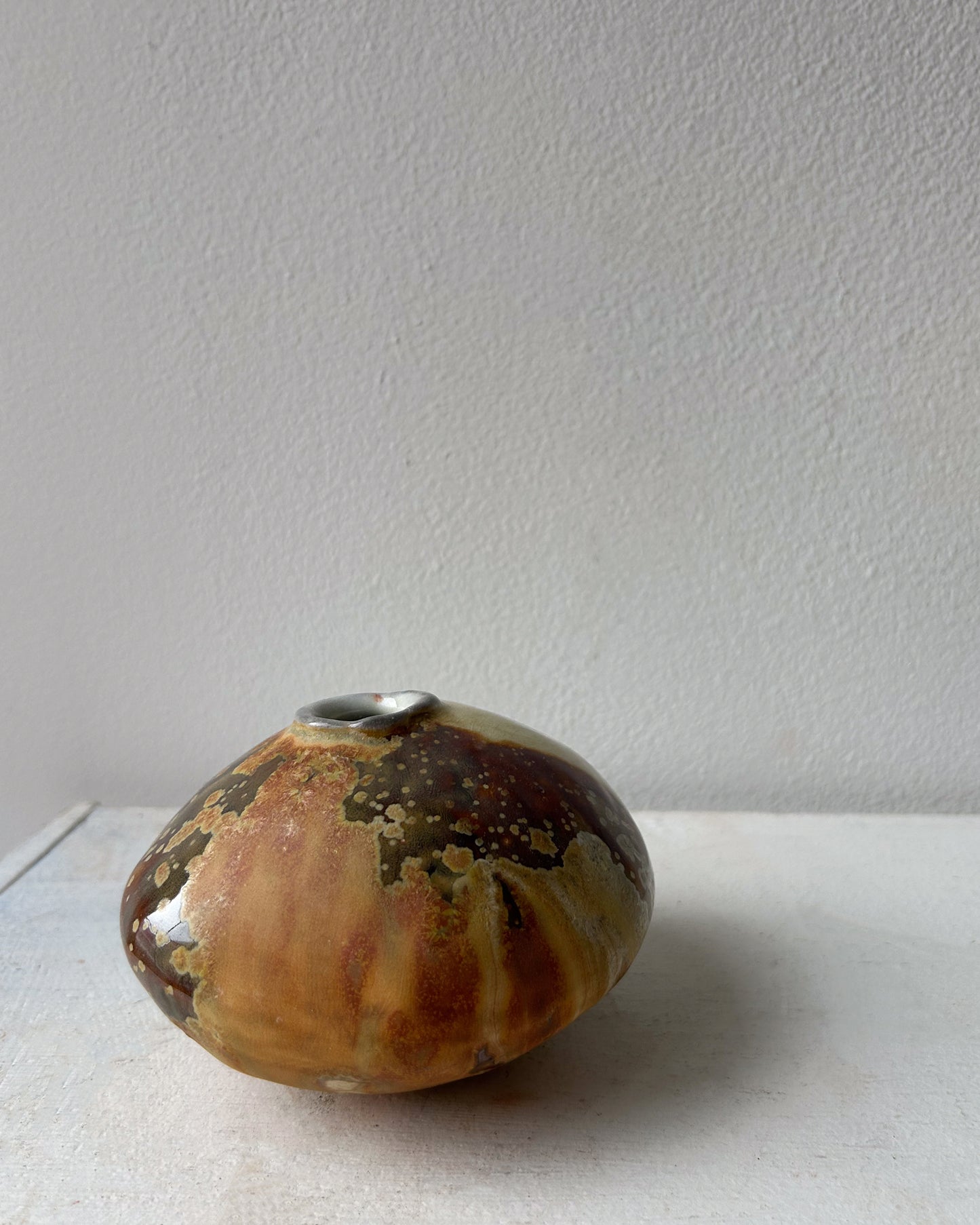 Soda-Fired Porcelain Moon Bud Vase No. 2