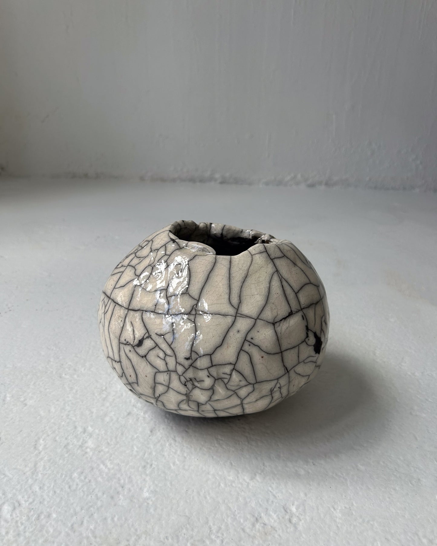 Raku-Fired Coiled Vase