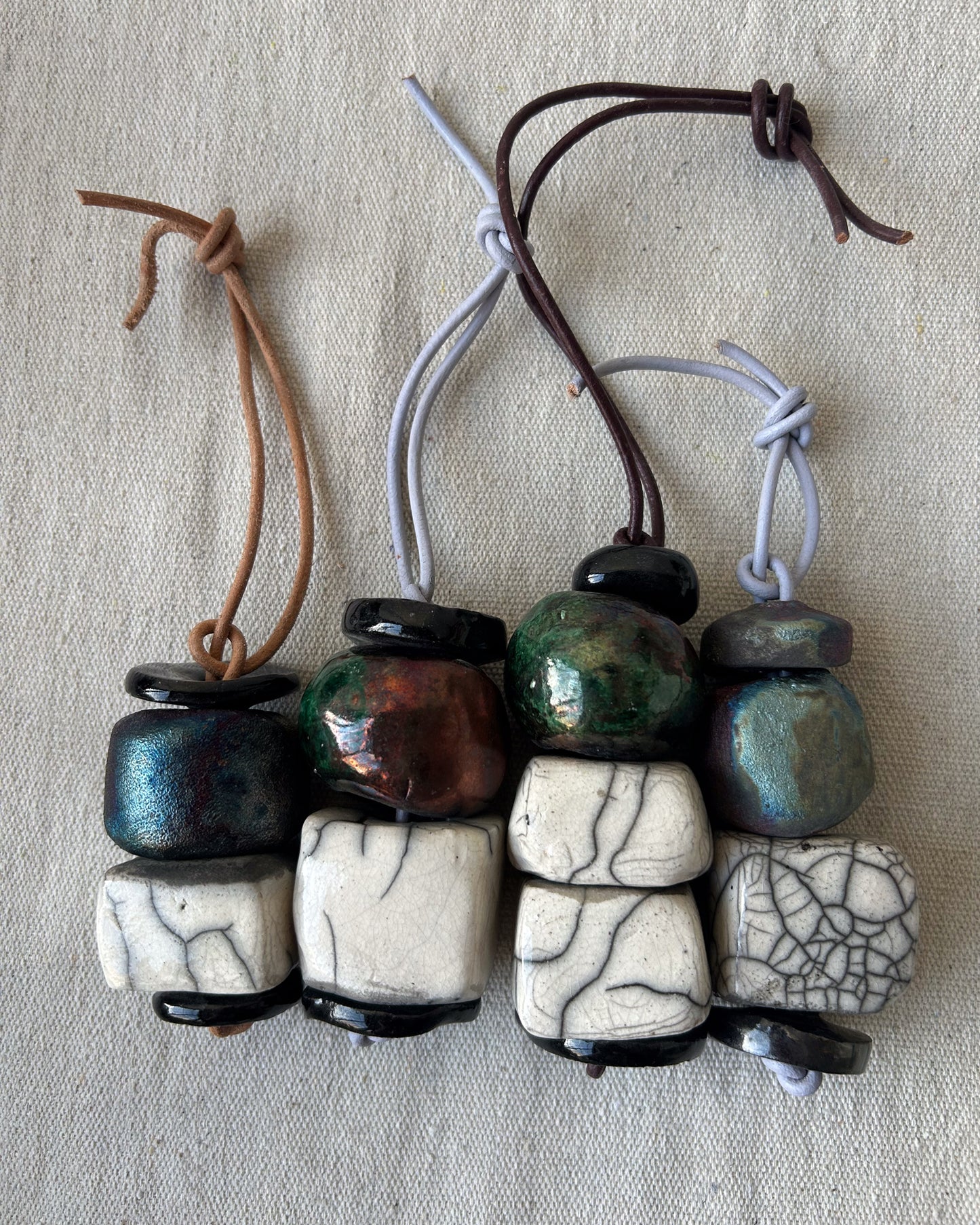 Raku Beaded Ornament