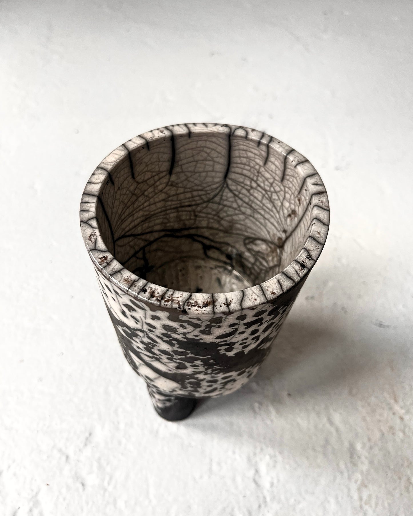 Raku-Fired Tripod, Dalmation #4