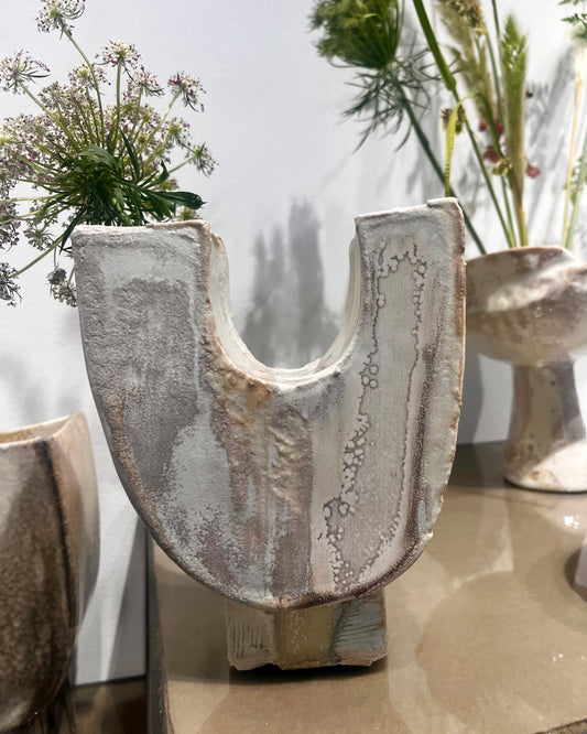 Wood-Fired Porcelain “U” Vase