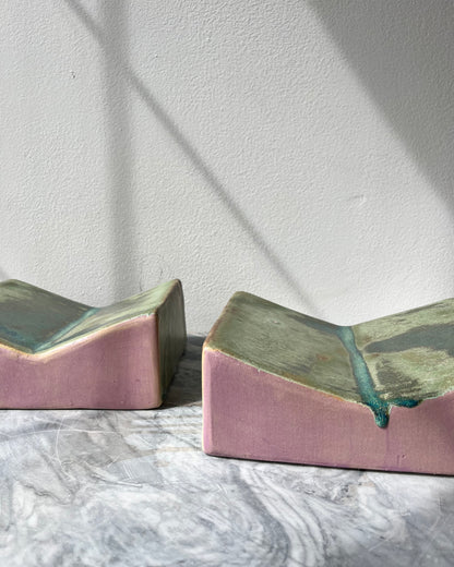Bookstand, Lichen with Orchid