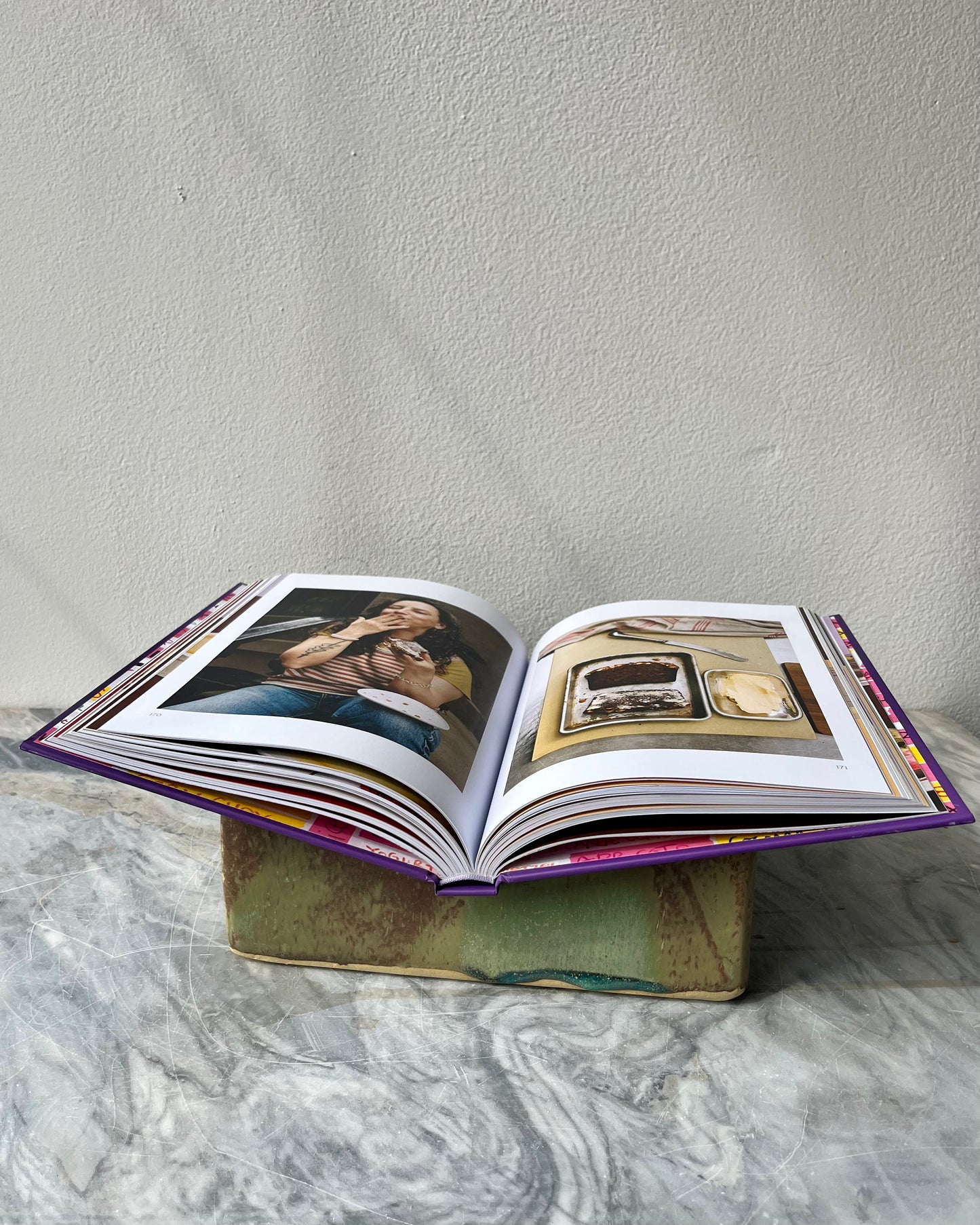 Bookstand, Lichen with Orchid