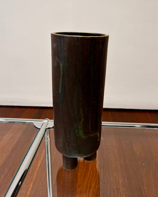 Tripod Vase, Black-Green, Tall