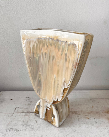 Soda-Fired Facing Vase
