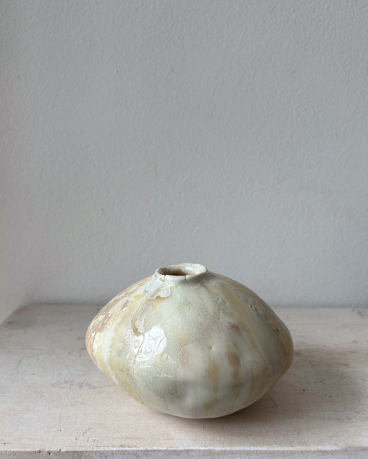 Soda-Fired Porcelain Moon Bud Vase No. 6