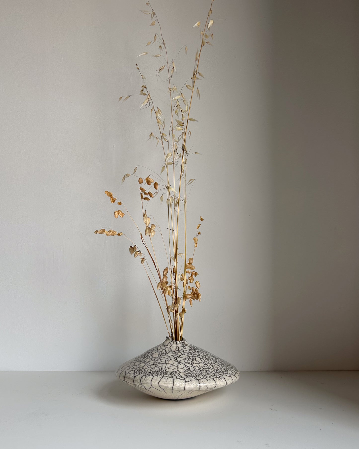 Raku-Fired Ikebana Vase, Large