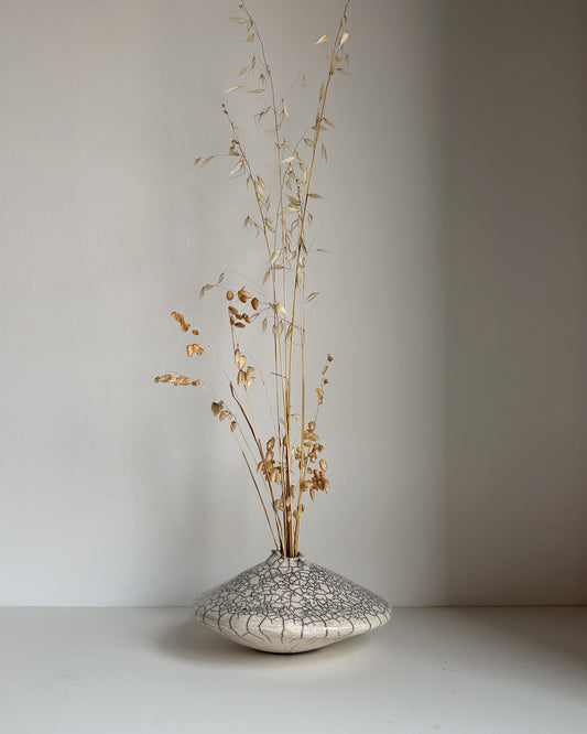 Raku-Fired Ikebana Vase, Large