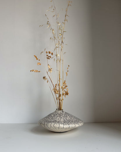 Raku-Fired Ikebana Vase, Large
