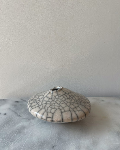 Raku-Fired Ikebana Vase, Small