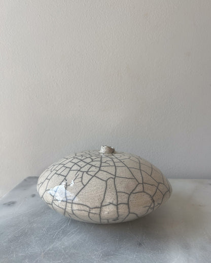 Raku-Fired Vase, White