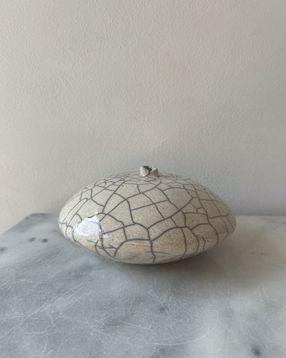 Raku-Fired Vase, White