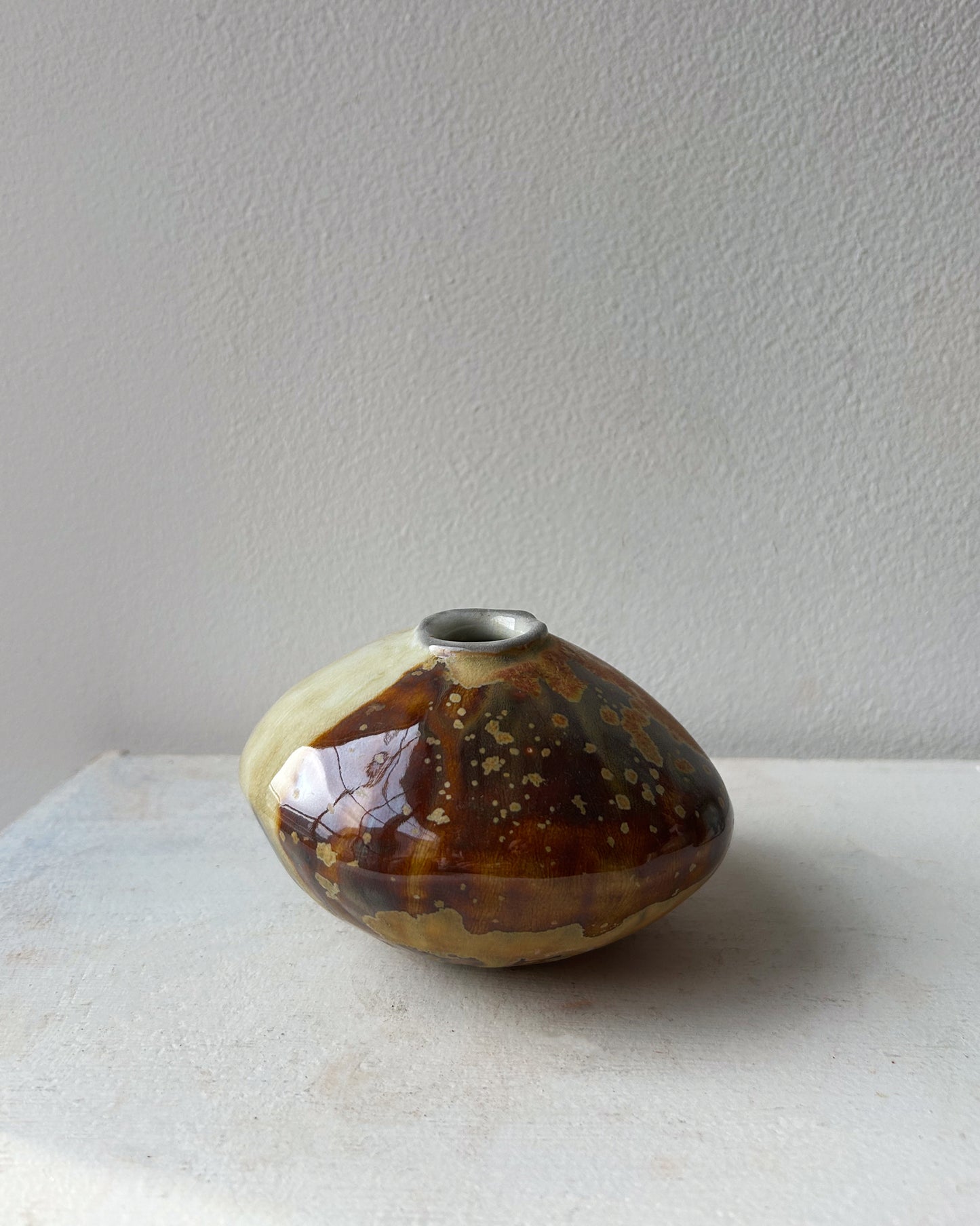 Soda-Fired Porcelain Moon Bud Vase No. 2