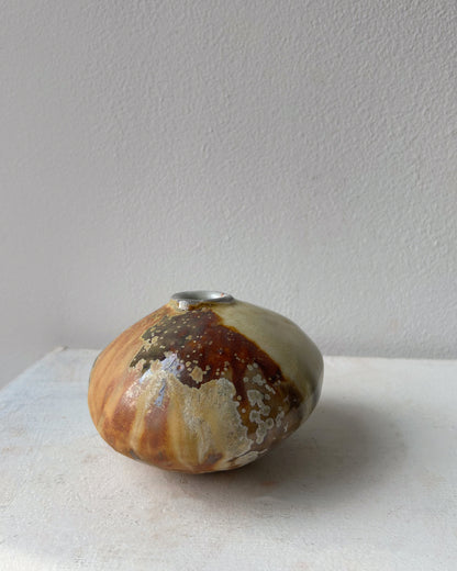 Soda-Fired Porcelain Moon Bud Vase No. 2