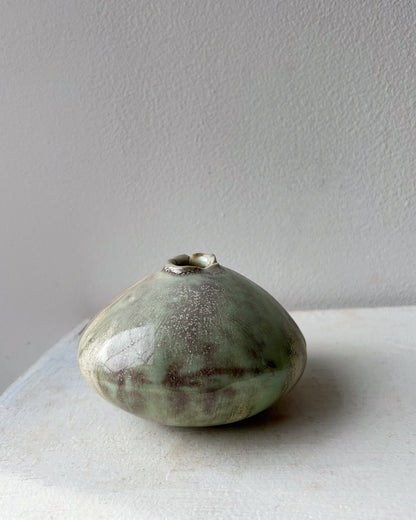 Soda-Fired Porcelain Moon Bud Vase No. 3