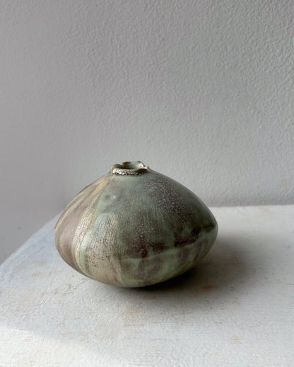 Soda-Fired Porcelain Moon Bud Vase No. 3