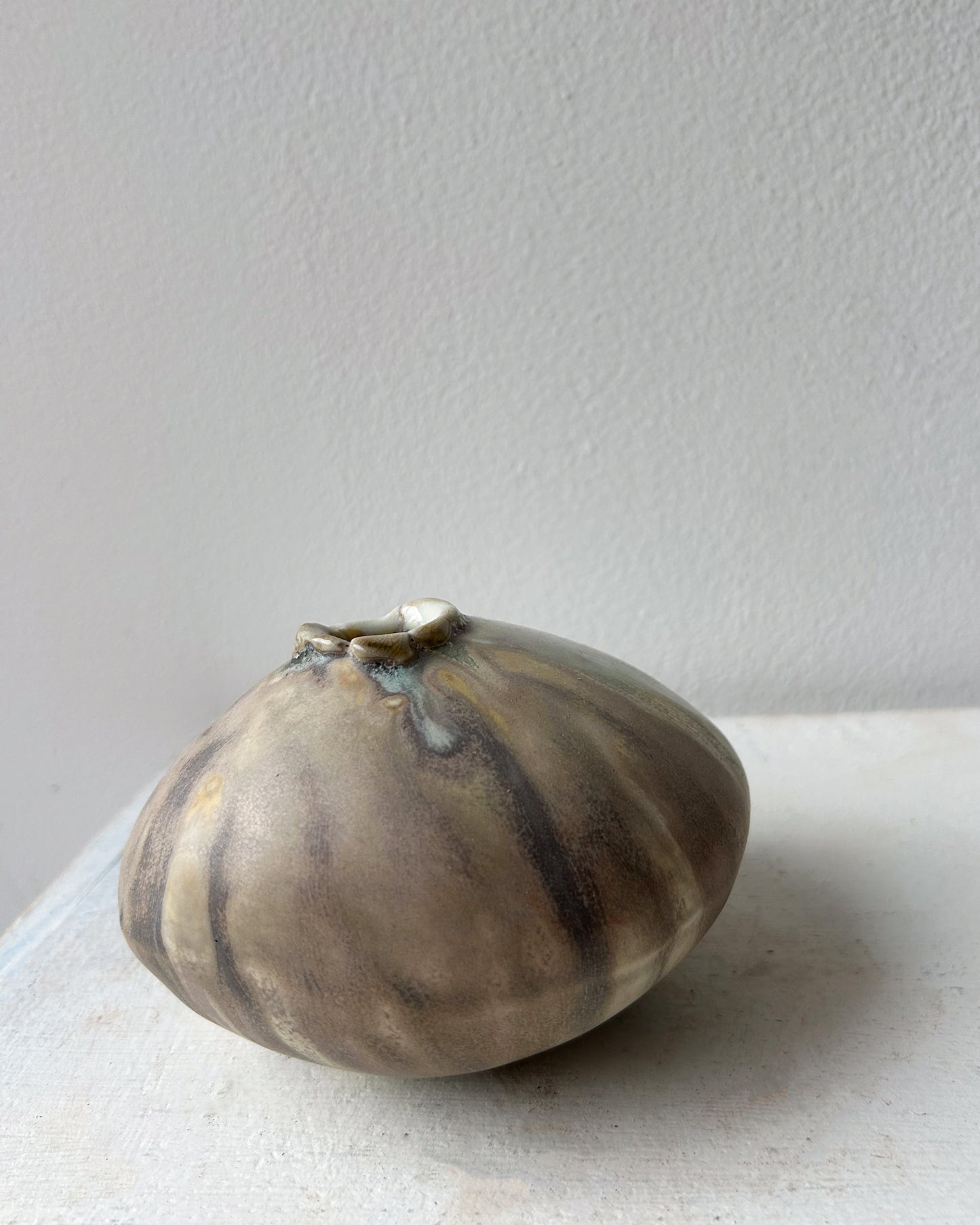 Soda-Fired Porcelain Moon Bud Vase No. 3