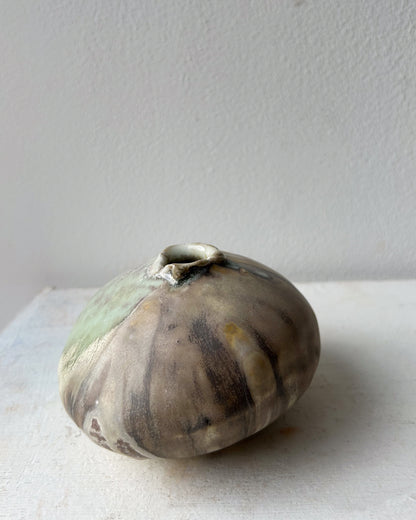 Soda-Fired Porcelain Moon Bud Vase No. 3