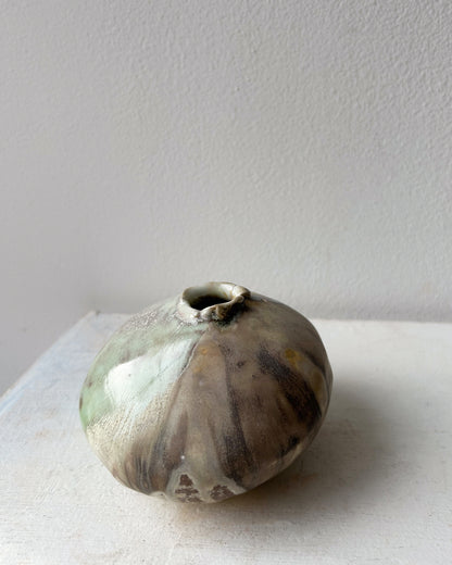 Soda-Fired Porcelain Moon Bud Vase No. 3