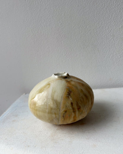 Soda-Fired Porcelain Moon Bud Vase No. 4