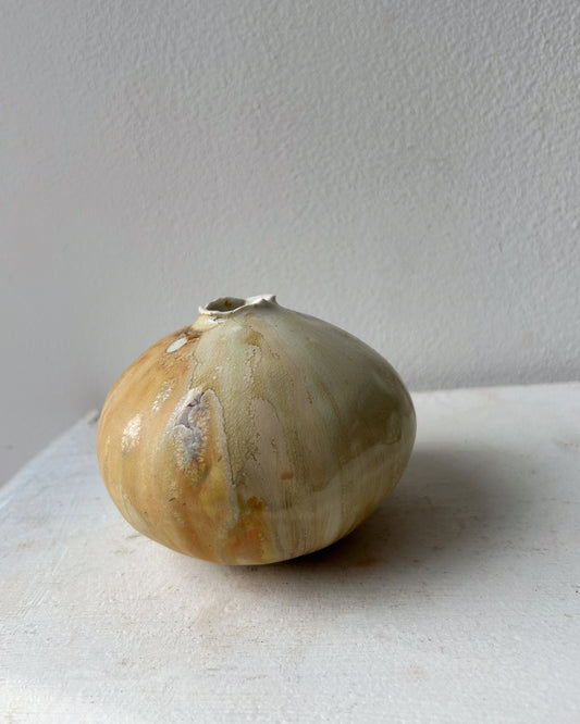 Soda-Fired Porcelain Moon Bud Vase No. 4