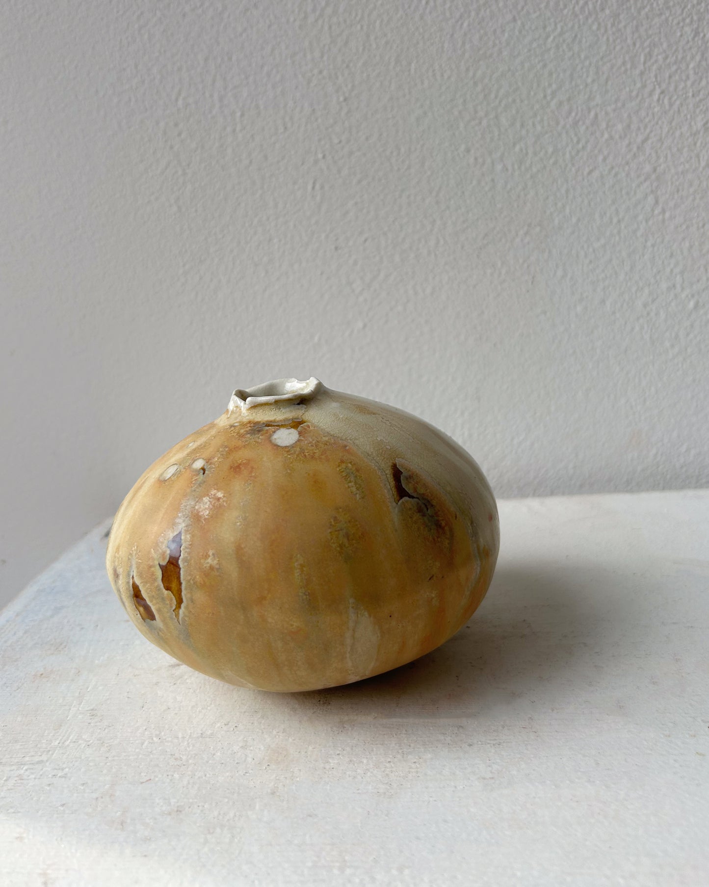 Soda-Fired Porcelain Moon Bud Vase No. 4