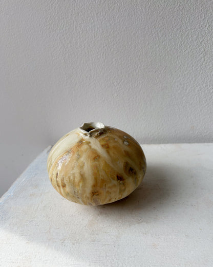 Soda-Fired Porcelain Moon Bud Vase No. 4