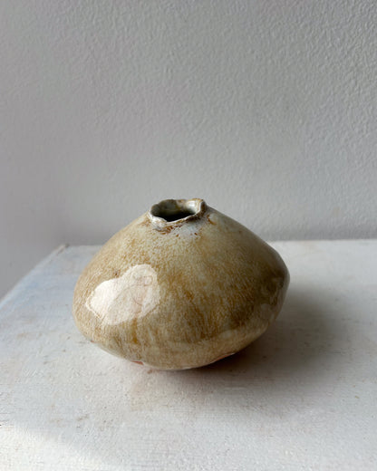 Soda-Fired Porcelain Moon Bud Vase No. 5