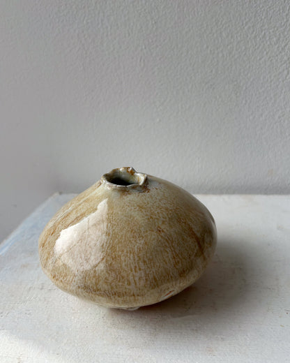 Soda-Fired Porcelain Moon Bud Vase No. 5