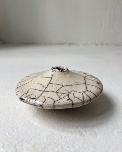 Raku-Fired Ikebana Vase, Small