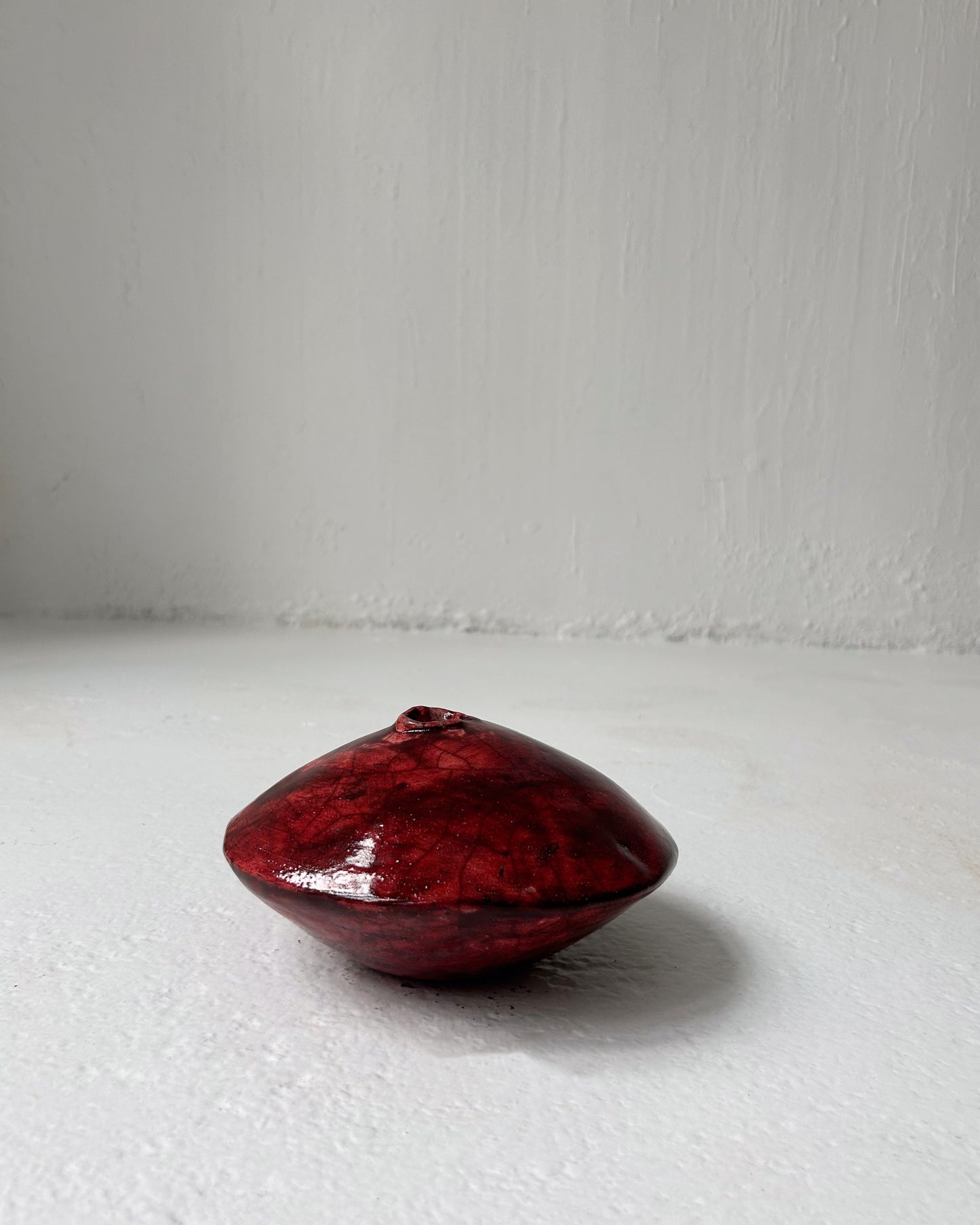 Raku-Fired Vase, Red