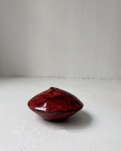 Raku-Fired Vase, Red
