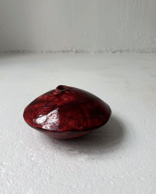 Raku-Fired Vase, Red