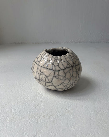 Raku-Fired Coiled Vase