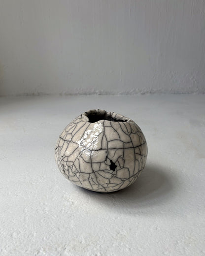 Raku-Fired Coiled Vase