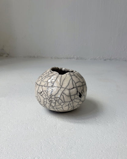 Raku-Fired Coiled Vase