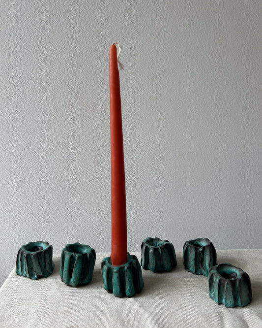 Ribbed Candleholder, Patina