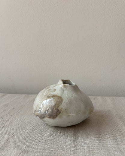 Wood-Fired Porcelain Moon Bud Vase No. 2