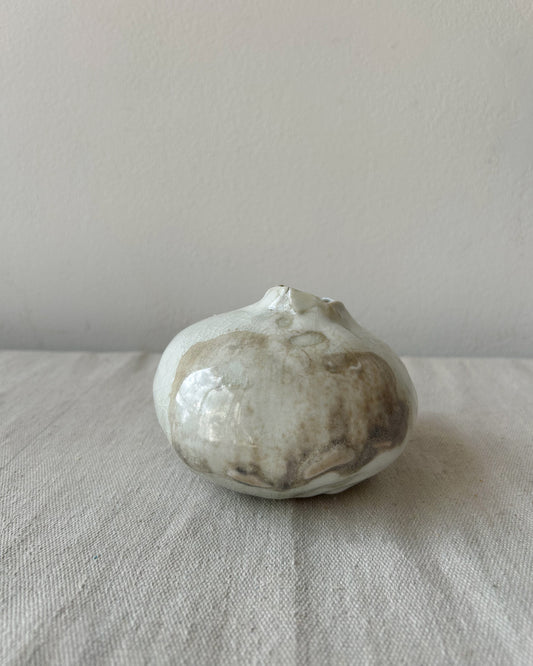 Wood-Fired Porcelain Moon Bud Vase No. 2