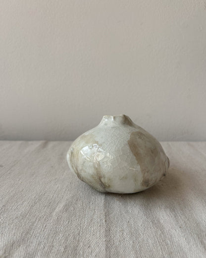 Wood-Fired Porcelain Moon Bud Vase No. 2