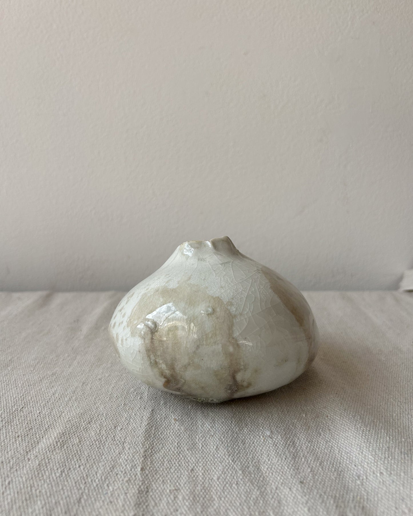 Wood-Fired Porcelain Moon Bud Vase No. 2