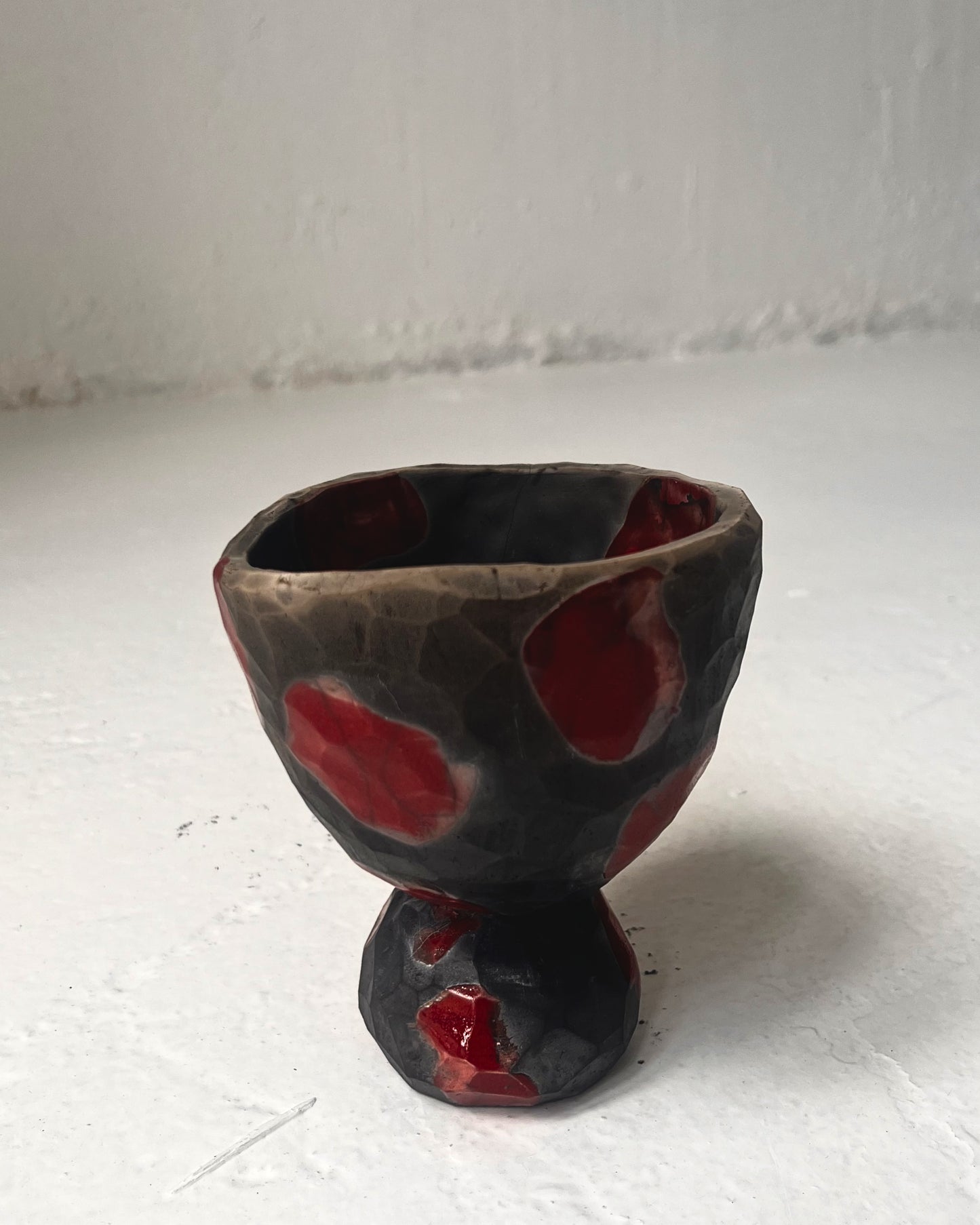 Raku-Fired Candy Bowl, Red #2