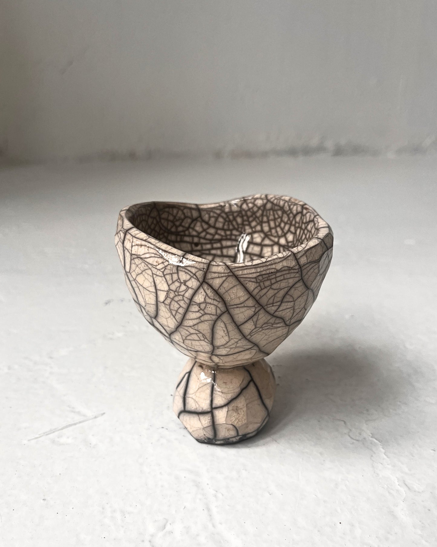 Raku-Fired Candy Bowl, White, #1