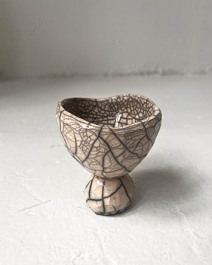 Raku-Fired Candy Bowl, White, #1