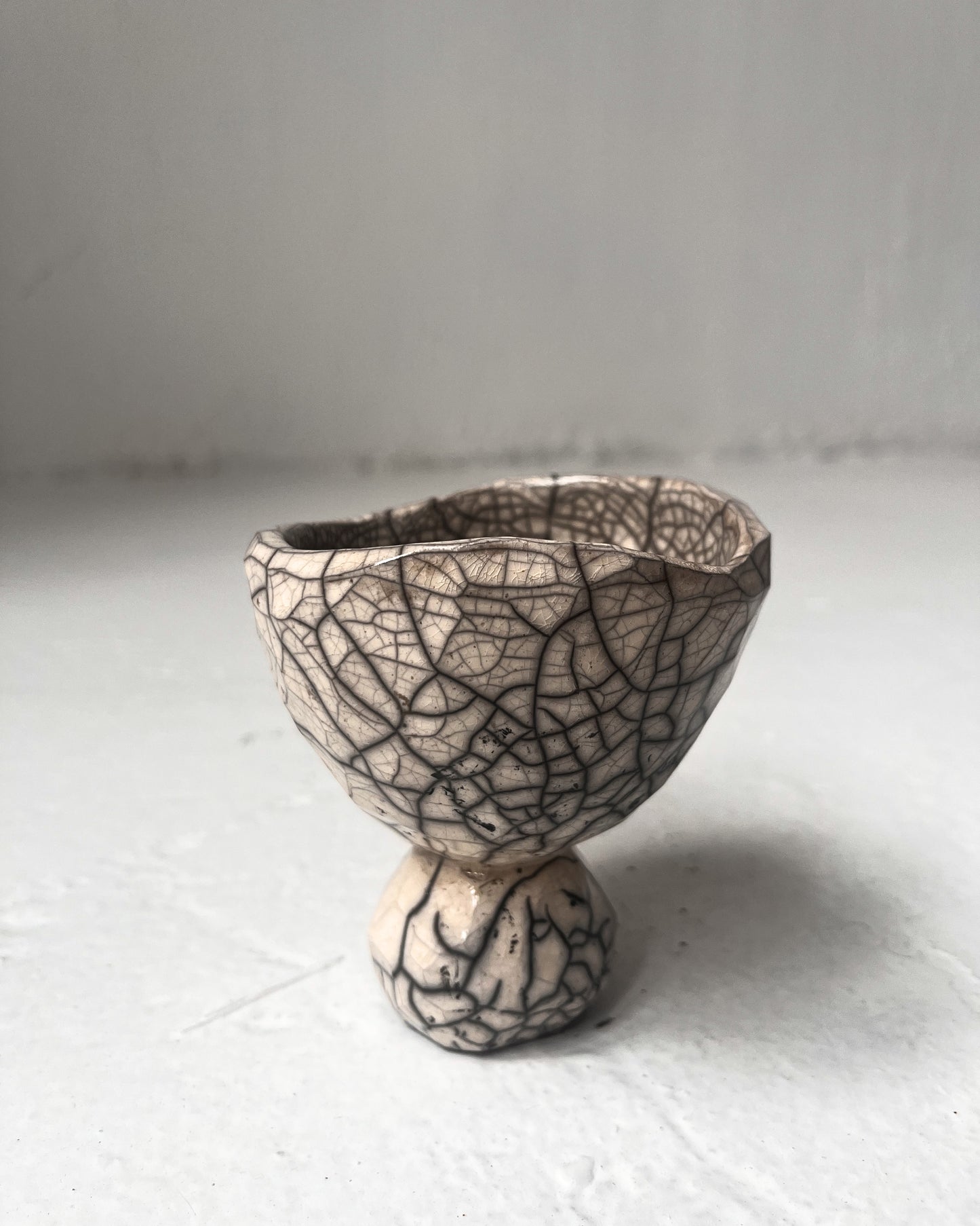 Raku-Fired Candy Bowl, White, #1